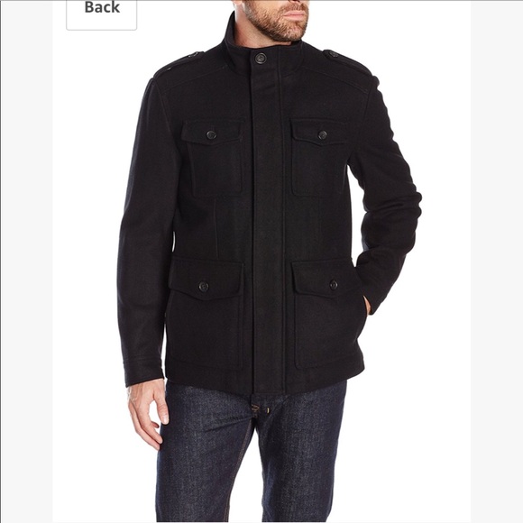 tommy hilfiger wool melton coat